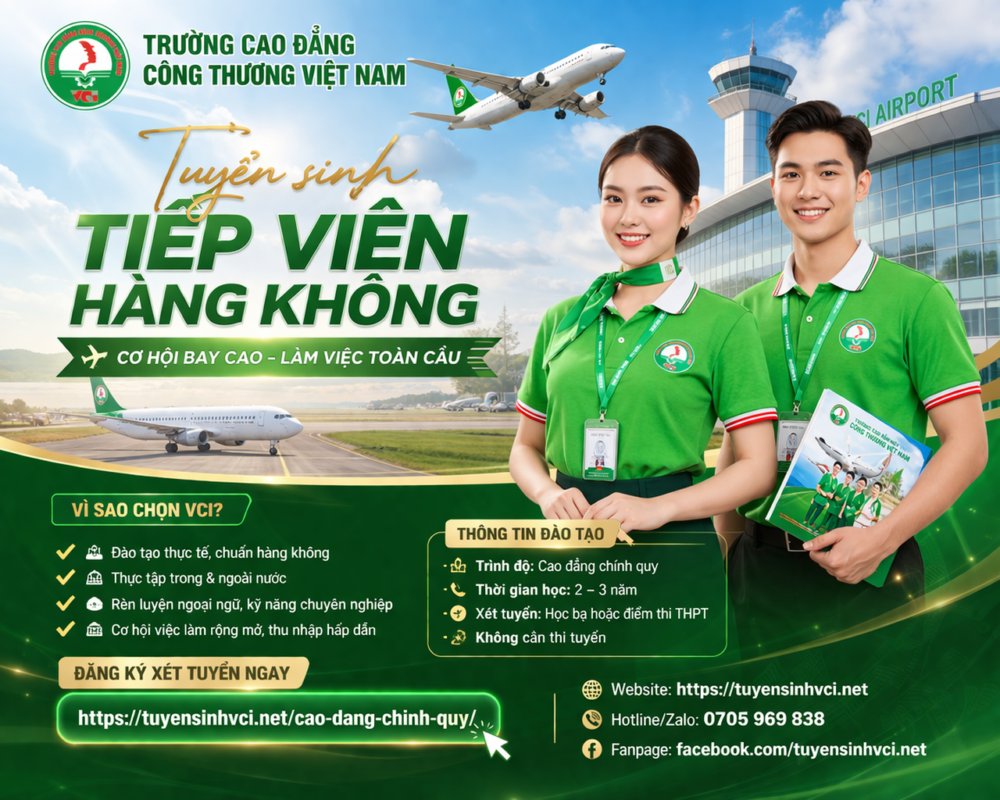 tuyen sinh tiếp viên hàng không